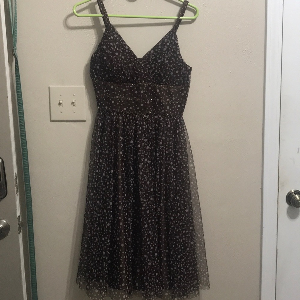 Brown knee length formal dress